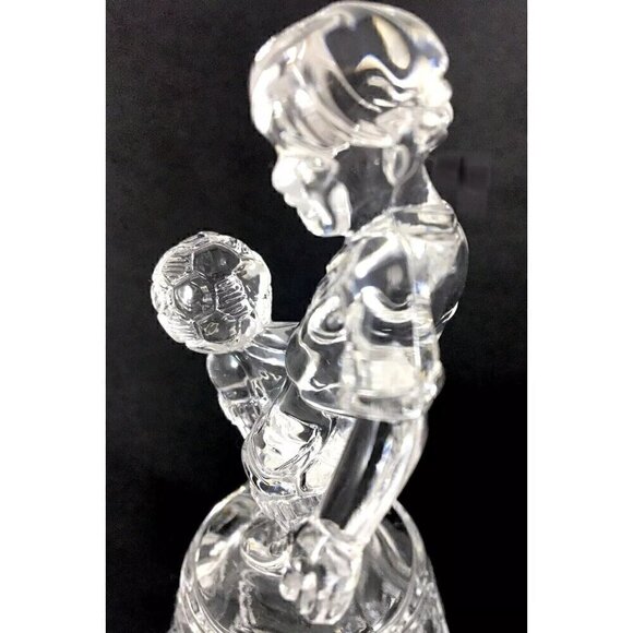 Princess House Lead Crystal Girl Soccer Figurine #808 - Picture 4 of 7